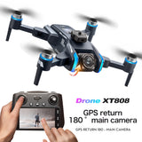 XT808 GPS Rc Drone 5G Professional 8K HD Aerial Dual Camera Omnidirectional Screen Laser Obstacle Avoidance FPV Dron 15000M