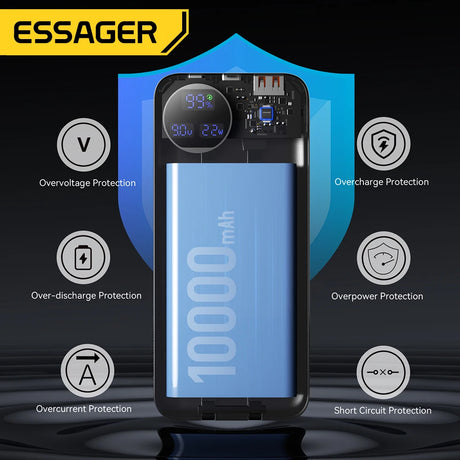 Essager 20000mAh portable power bank 5W fast charging