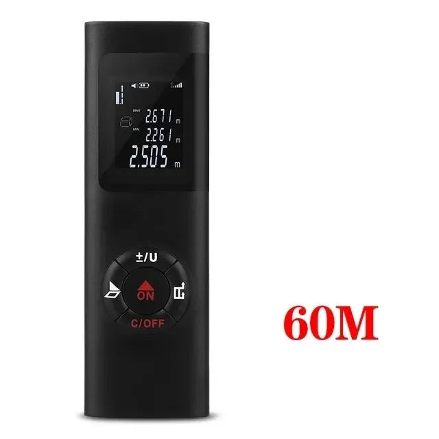 40M/60M Mini Smart Laser Distance Meter Measure Infrared Rangefinder USB Rechargeable Handheld Portable Laser Range Finder Tools