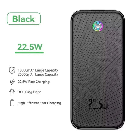 Rocoren 20000mAh portable power bank 5W fast charging