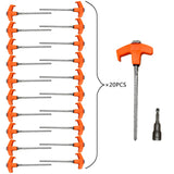 6/12/20/40Pcs Outdoor Camping Screw Pegs Tent Drill In Drill Top with Hex Socket Heavy Duty Ground Pegs Awning Pegs Tent Pegs