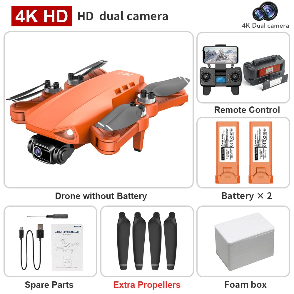 LYZRC L900 SE Promax Drone GPS Smart Follow 2 Batteries HD Dual Lens Foldable RC Quadcopter Brushless Motor FPV Hangpack Factory