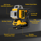 Dewalt DW089LG 3 Sides*360 Degree Vertical 12 Lines Laser Level Horizontal Green Light Level Meter Outdoor