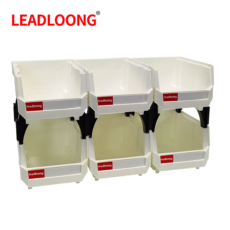 V1310 Plastic Stackable Storage Bins Screw Storage Boxes Stackable Bin (6/24pcs)