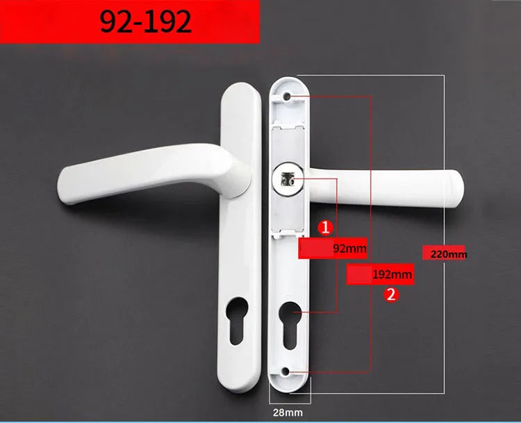 Narrow Universal Security Sliding Door Handle Size 85mm 92mm Aluminium Alloy Door Handle Panel Room Door Panel Security Locks