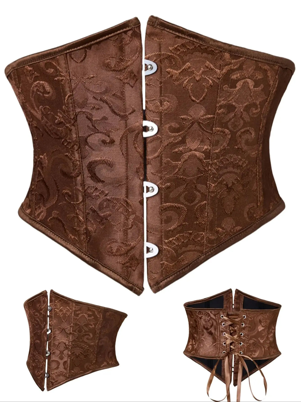 Retro Court Style Waist Cincher Short Corset Belt Posture Corrector Tummy Control Back Strap Tightening Bodice Support