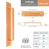 Self-adhesive Aluminum Alloy Door Handle Toilet Door Window Cabinet Sliding Door Barn Door Punch-free Pulls
