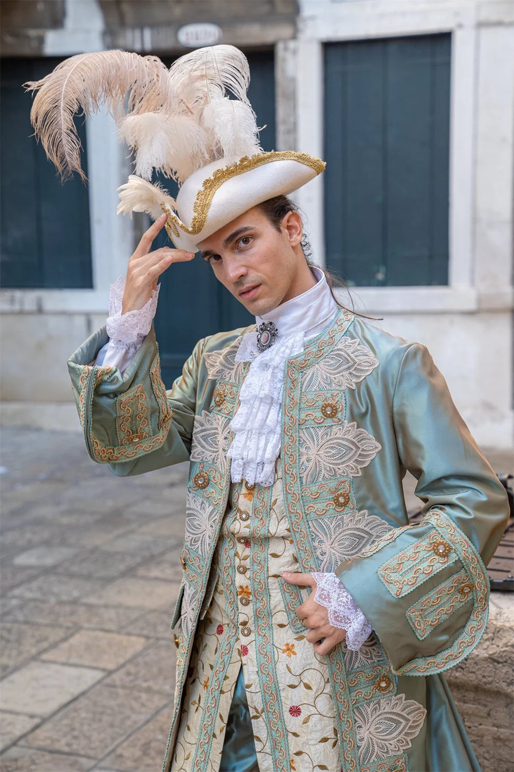 Historical 1700s Costume Man 18th Century Victorian Rococo Baroque Royal French Prince King Louis XVI Costume Wedding Ball Gown