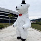 Giant Polar Bear Inflatable Costume Street Funny Polar Bear Mascot Costume Party Cosplay Plush Doll Inflatable Mascot Costume