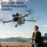 AE51 Foldable GPS Drone 4.5 Inch Large Screen Controller 4K HD Camera Optical Flow Stable Hover WiFi FPV RC Quadcopter for Gift