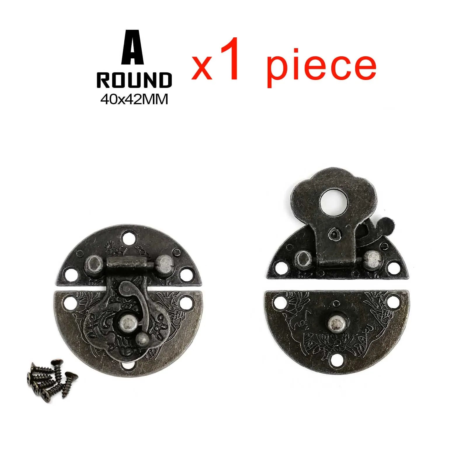 1/2/4pcs Retro Vintage Antique Brass Bronze Decorative DIY Wooden Jewelry Chest Toggle Wine Box Latch Gift Case Hasp Lock Clasp