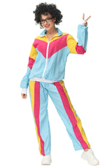 Rock Disco Hippies Cosplay Costume for Adult Women Halloween Carnival Party 70's 80's Hippies Dance Outfits Party Fancy Dress