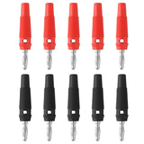 10Pcs 32A High Current Screw Type 4mm Banana Plugs Male Stackable Connector Speaker Cable Adapter 4mm High Current Banana Plugs