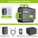 Lfine 4D 16 Lines 360°Self-leveling Laser Levels with Tripod and Suitcase Horizontal And Vertical Professional Laser Level Tool