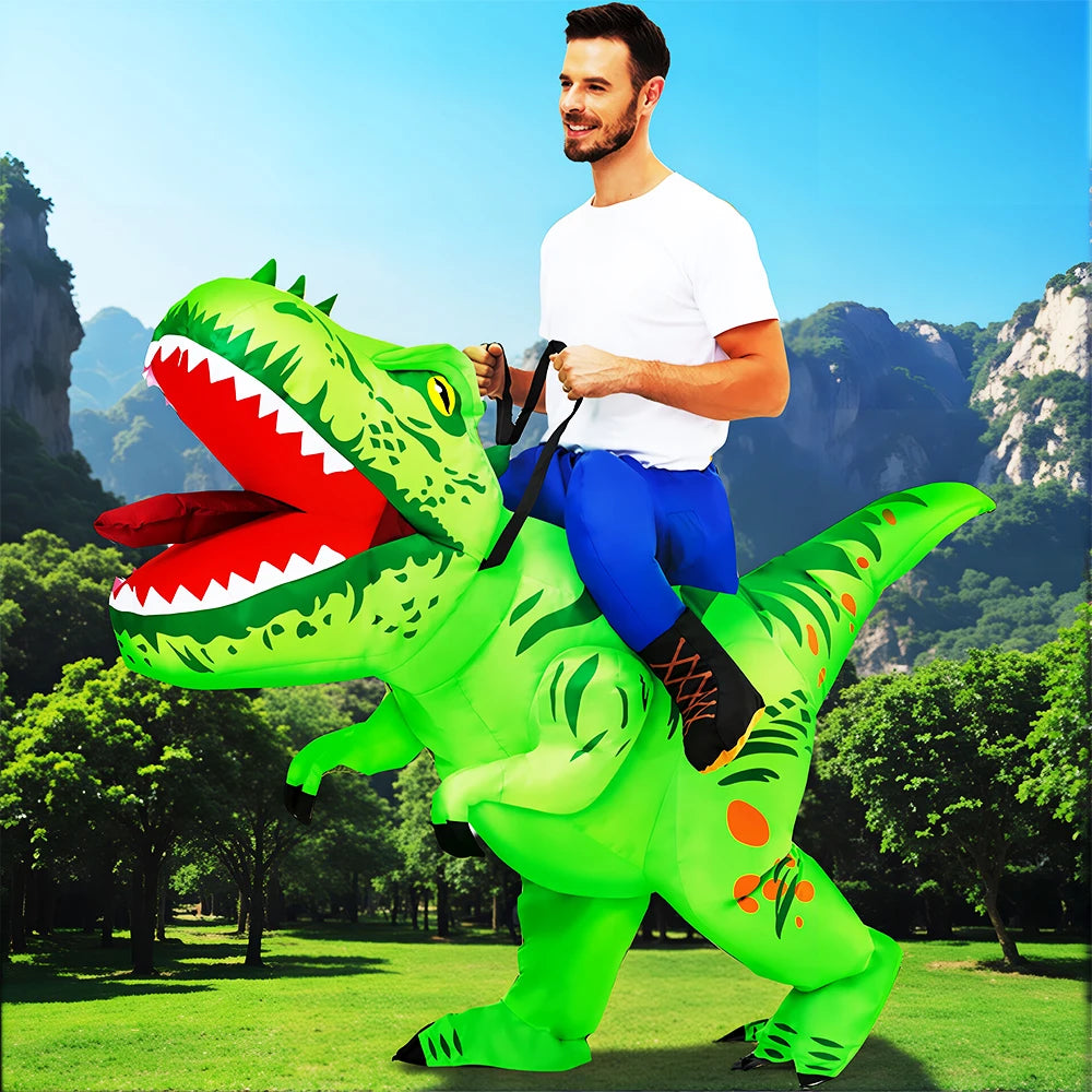 Funny Animal Mascot Unicorn Flamingo Dinosaur Inflatable Costumes Dress Suit Adult Halloween Purim Anime Party Cosplay Costumes