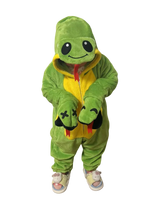 Cartoon Kigurumi For Children Kids' Animal Onesie Pyjamas Dog Wolf Dragon Dinosaur Halloween Carnival One-piece Costume Homewear