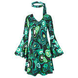 70s Costume Disco Dresses for Women Halloween Costume Sexy Hippie Costume Disco Dress with Disco Headband 70s Outfit Women