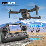 New Upgrade 8K HD Dual Camera GPS Obstacle Avoidance 2026 E88 Plus Mini Foldable Drones Brushless Motor RC Quadcopter Toys Gifts