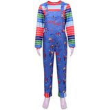 Anime Scary Chucky Women Dress Cosplay Costume Cartoon Horror Chucky Jumpsuits Halloween Clothing for Men Women Party Costumes