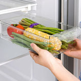 Transparent Fridge Organizer Fruit Egg Refrigerator Storage Box Under-shelf Refrigerator Drawer Box Fresh-keep Kitchen Organizer