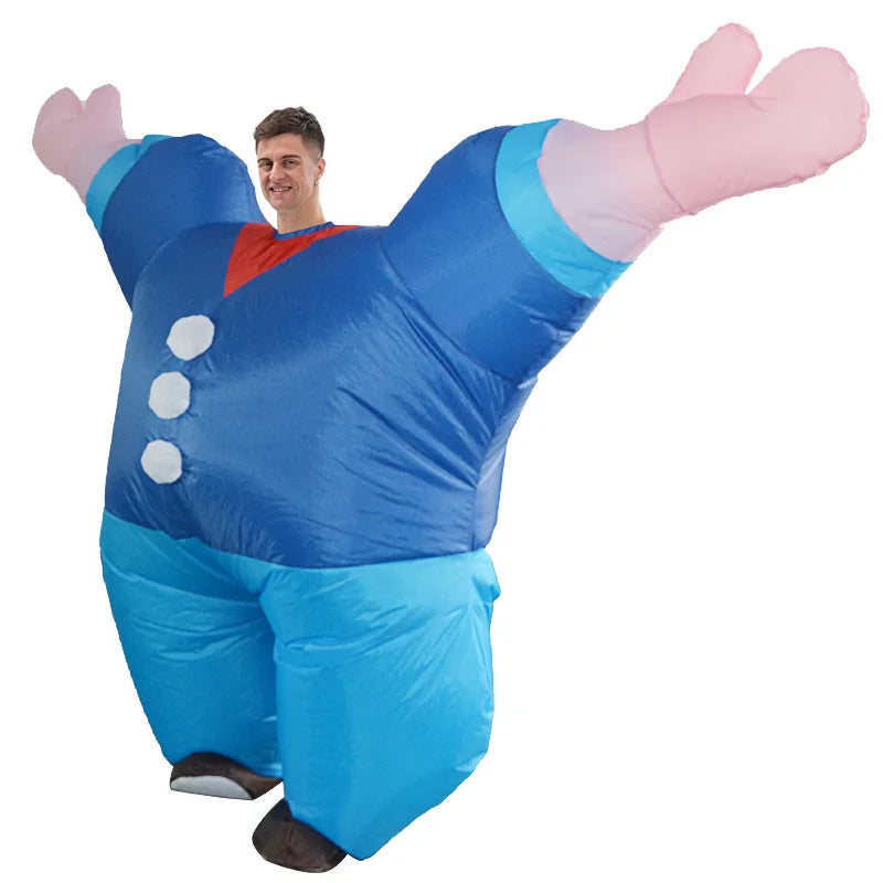 Halloween Costume Party Accessories - Popeye Inflatable Costume Performance Blue Sailor Outfit