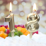 3D Gold Diamond Number Candles – Large Birthday Cake Topper for Wedding Anniversary & Party Home Celebration