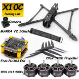 Mark4 V2 10inch 427mm Frame F722 Flight Control 60A ESC 3115 900KV Motor 1050 Propeller Camera VTX Receiver Antenna for FPV Done