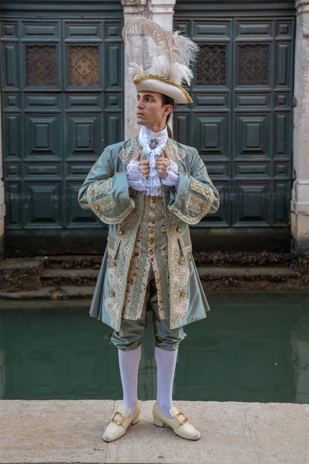 Historical 1700s Costume Man 18th Century Victorian Rococo Baroque Royal French Prince King Louis XVI Costume Wedding Ball Gown