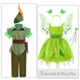 Girls Fairy Tinker Bell Costume Halloween Carnival Elves Party Peter Pan Cosplay Costume for Kids Green Tinkerbell Fancy Dresses