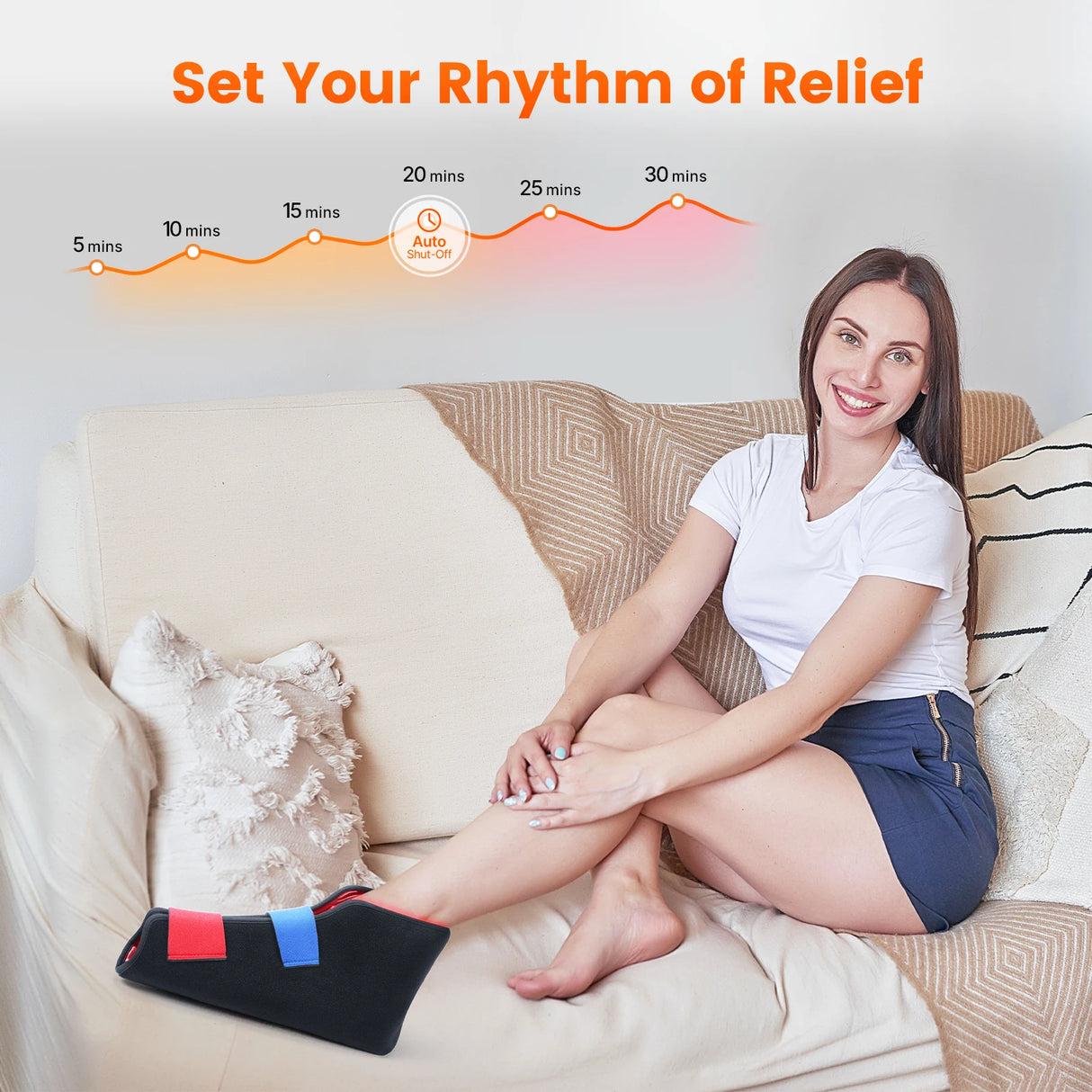 Universal Red Infrared Light Therapy Wrap 660nm 850nm Wearable Design For Foot Ankle Elbow Knee Head Daily Body Comfort Care