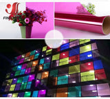 Transparent Window Film Multicolor Solar Tint Self Adhesive Stain Glass Decor Vinyl Roll DIY A4 20/40*120CM