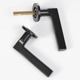 Black space aluminum door handle Interior / Bedroom door lock Split Silent door lock ,Door hardware