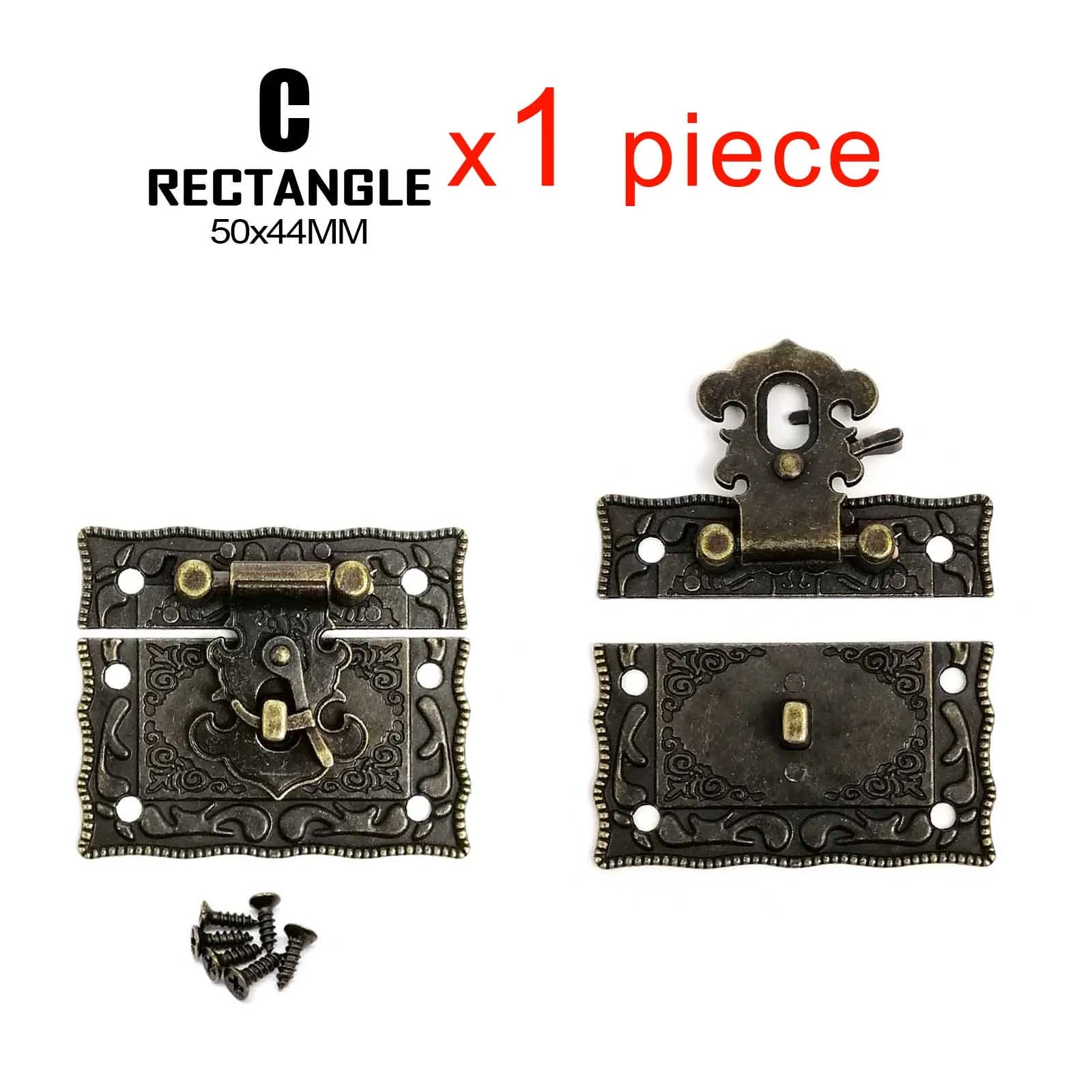 1/2/4pcs Retro Vintage Antique Brass Bronze Decorative DIY Wooden Jewelry Chest Toggle Wine Box Latch Gift Case Hasp Lock Clasp