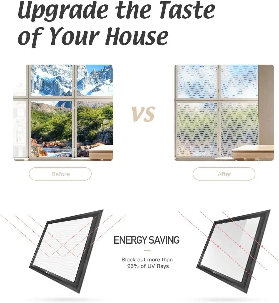 Window Film for Privacy and Light Protection Non Adhesive Removable Glass Covering Opaque  Vinyl Glass Film for Home Office