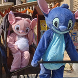Plush Blue Stitch Mascot Costume Disney Angel Cartoon Fur Cosplay Suit Adult Advertising Fancy Dress Carnival Party Halloween