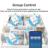 EU Plug Zigbee3.0 or WIFI adapters Smart Sockets With Power Monitor Wireless App Voice Remote Control works with Tuya Smart life