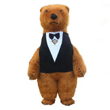 Giant Plush Polar Bear Inflatable Costume Street Funny Teddy Bear Mascot Costume Birthday Party Cosplay Suits Funny Props