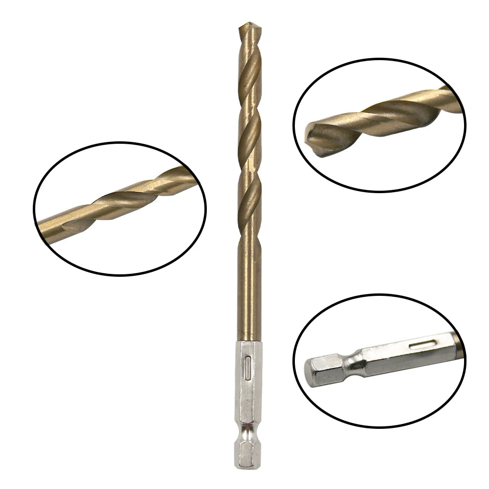 Hexagonal handle 13pc Titanium Twists drill 1.5-6.5mm electric drill screwdriver drilling reaming drill tool
