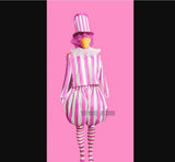 Clown Cosplay Costume Role Playing Team Tour Performance Clothes Carnival Party Amusement Park Rave Outfit Dancer Stage Wear