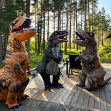 Adult Inflatable Dinosaur Halloween Costume, T-Rex Fancy Dress Outfit for Halloween Parties, Cosplay, Festivals and Role Play