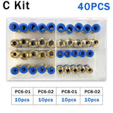 PC Series Box 4mm 6mm 8mm 10mm 12mm Air Joint Connectors Push in Hose Tube Pneumatic Fitting 1/4 1/8 1/2 Quick Release Couplings