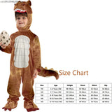 Children Dinosaur Cosplay Costume Toddler Tyrannosaurus Stage Show Role Play Hooded Romper Jumpsuit