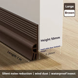 28/50mm Height Door Bottom Weatherstripping Windproof Dust Insect Prevention Self-Adhesive Triple-Thickening Window Seal Strip