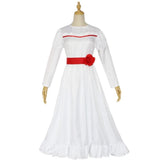 Conjing Doll Annabelle child Cosplay Costume Bride of Chucky Annabelle White Dress Adult Women Halloween Scary Outfits Suit