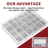918pcs Nuts and Bolts Assortment Kit - M2, M3, M4, M5 Hex Head 304 Stainless Steel Bolts, Nuts, Flat Washers, and More