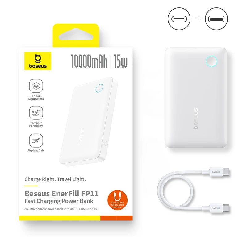Baseus 10000mAh portable power bank 5W fast charging