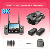 Lenovo GT60 GPS Foldable RC Quadcopter 4.3 Inch Screen 4K HD 8K Brushless Airdrop 5G FPV Dual Camera Drone High Quality PremiumX