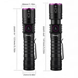 Zoom UV 365nm/395nm LED Flashlight High Bright Nail Beauty Cat Dog Urine Tinea Ore Money Invisible Marker Scorpion Torch Light