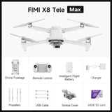 FIMI X8 Tele Max Drone 4K Professional 30min Flight Time 20km Range Original 60fps Dual Camera 3-Axis Gimbal & AI Night Vision