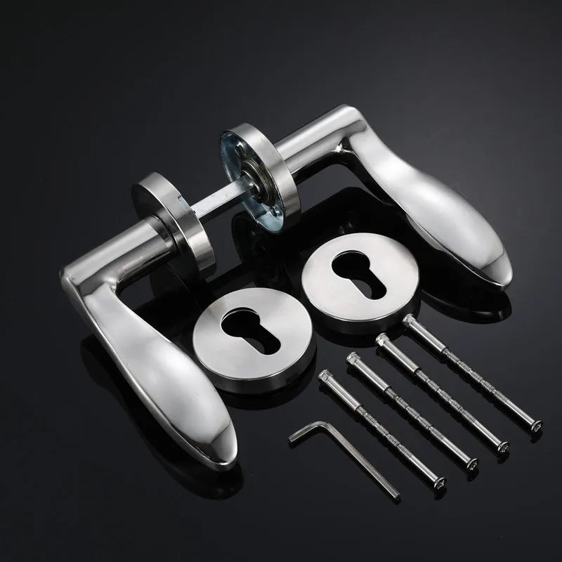 1set Stainless Steel Universal Door Knob Bedroom Split Door Lock Handle Door Handle Hardware Door Handles for Interior Doors